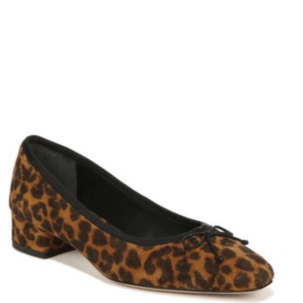 Veronica Beard Cecile leopard print ballet flat with bow sz 6.5